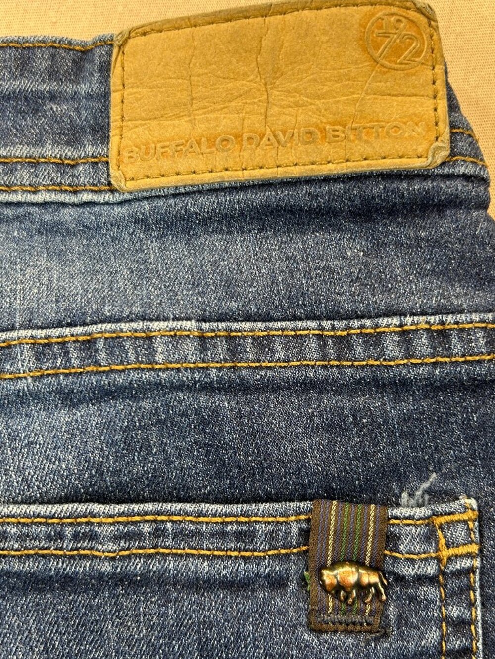 Buffalo David Bitton 1972 Jeans Mens Size 32 Dark Blue Denim Slim Straight